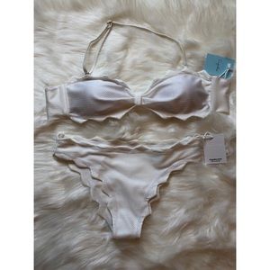 Cupshe Swim - NWT CupShe Shining Day Waves White Bikini Cupshe Swim - NWT CupShe Shining Day Waves White Bikini